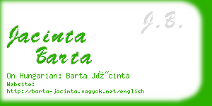 jacinta barta business card